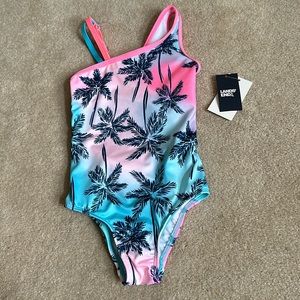 Lands End girls one piece swimsuit